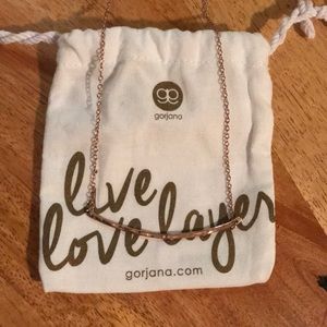 Gorjana Rose Gold Bar Necklace